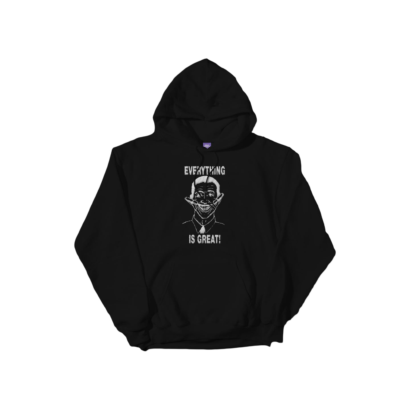EVERYTHING IS GREAT EMBROIDERED HOODIE (BLACK)