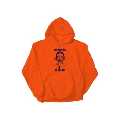 EVERYTHING IS GREAT EMBROIDERED HOODIE (ORANGE)