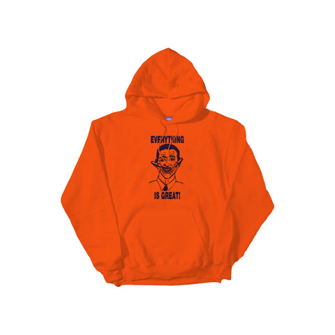 EVERYTHING IS GREAT EMBROIDERED HOODIE (ORANGE)
